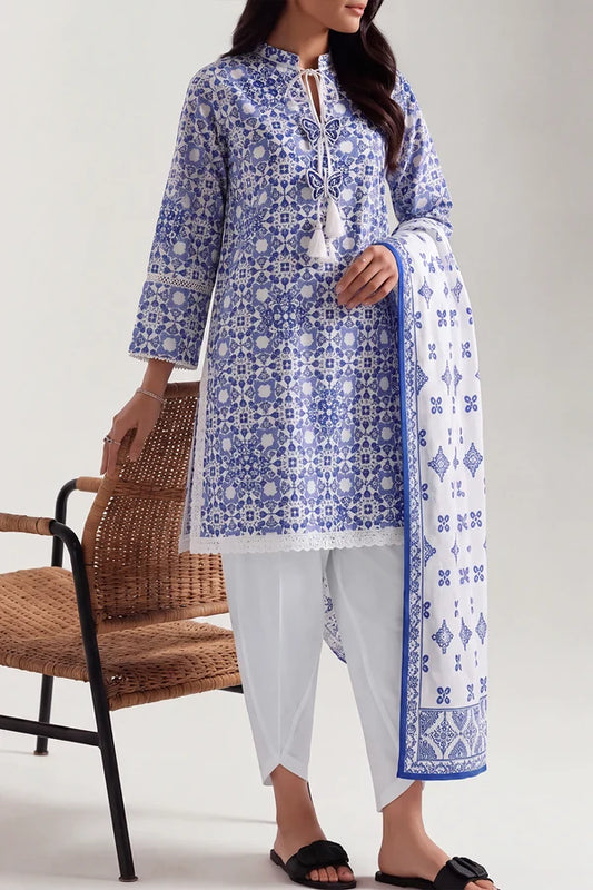 Unstitched Printed Warm Cotton 3 Piece