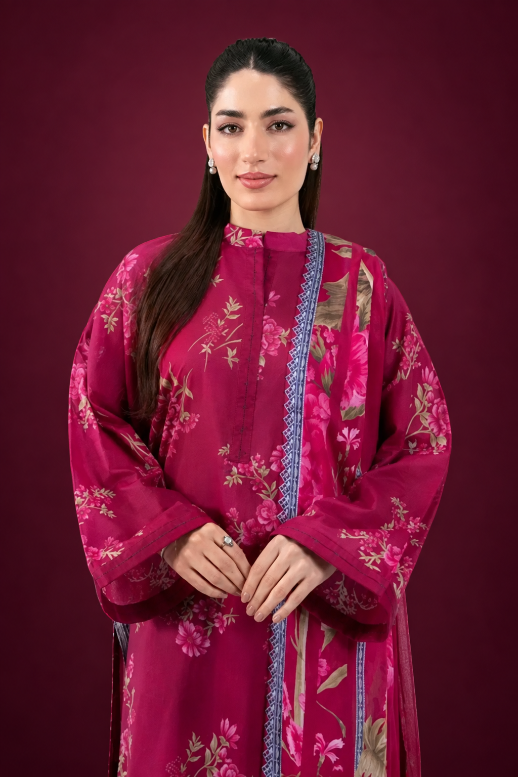 Nishat 3 Piece Unstitched Lawn- Digital Printed Suit