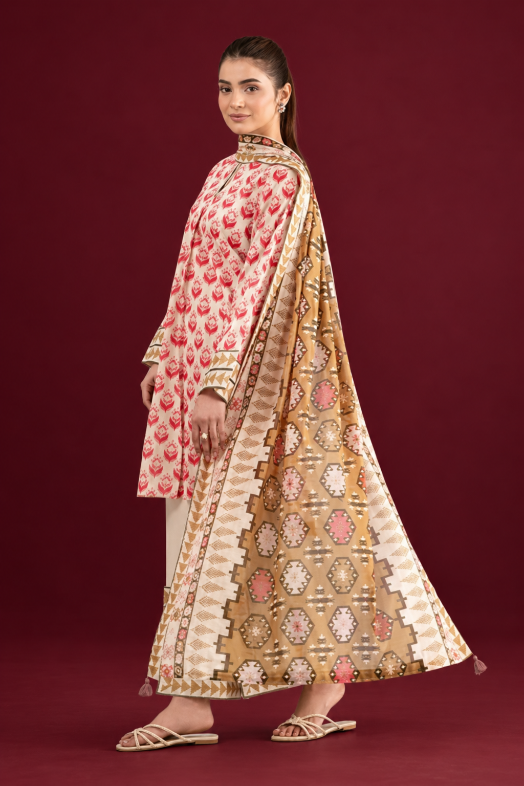 Nishat 3 Piece Unstitched - Printed Suit Lawn