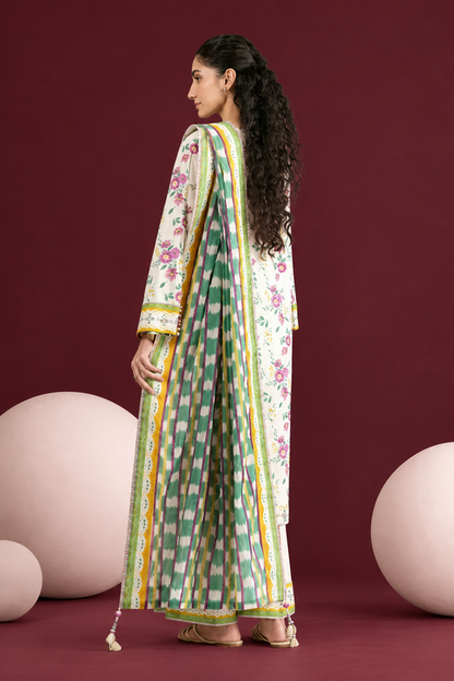 Nishat 3 Piece Unstitched - Printed Loose Fabric Lawn