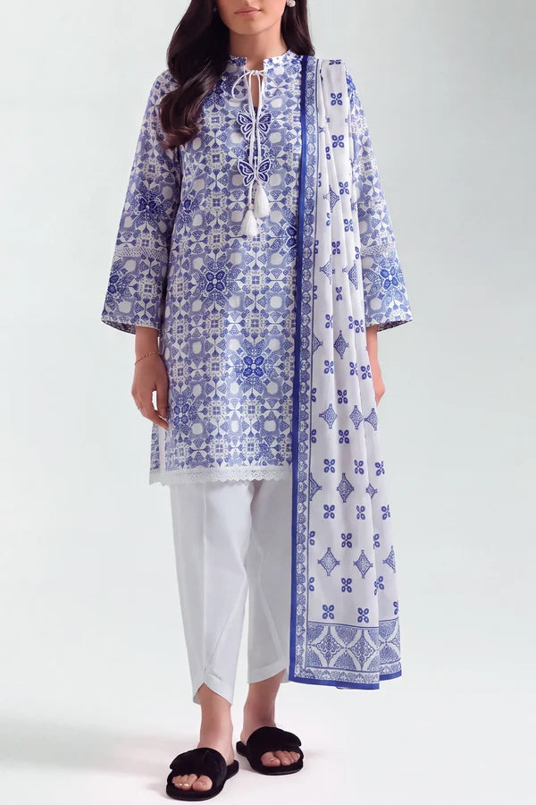 Unstitched Printed Warm Cotton 3 Piece