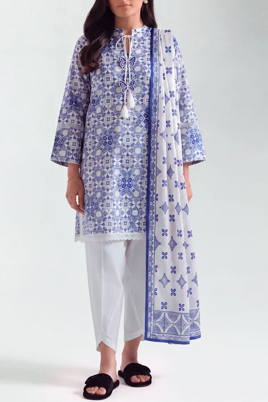 Unstitched Printed Warm Cotton 3 Piece