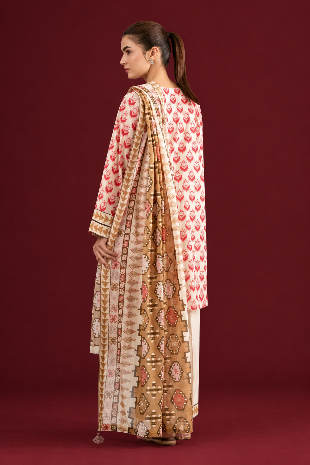 Nishat 3 Piece Unstitched - Printed Suit Lawn
