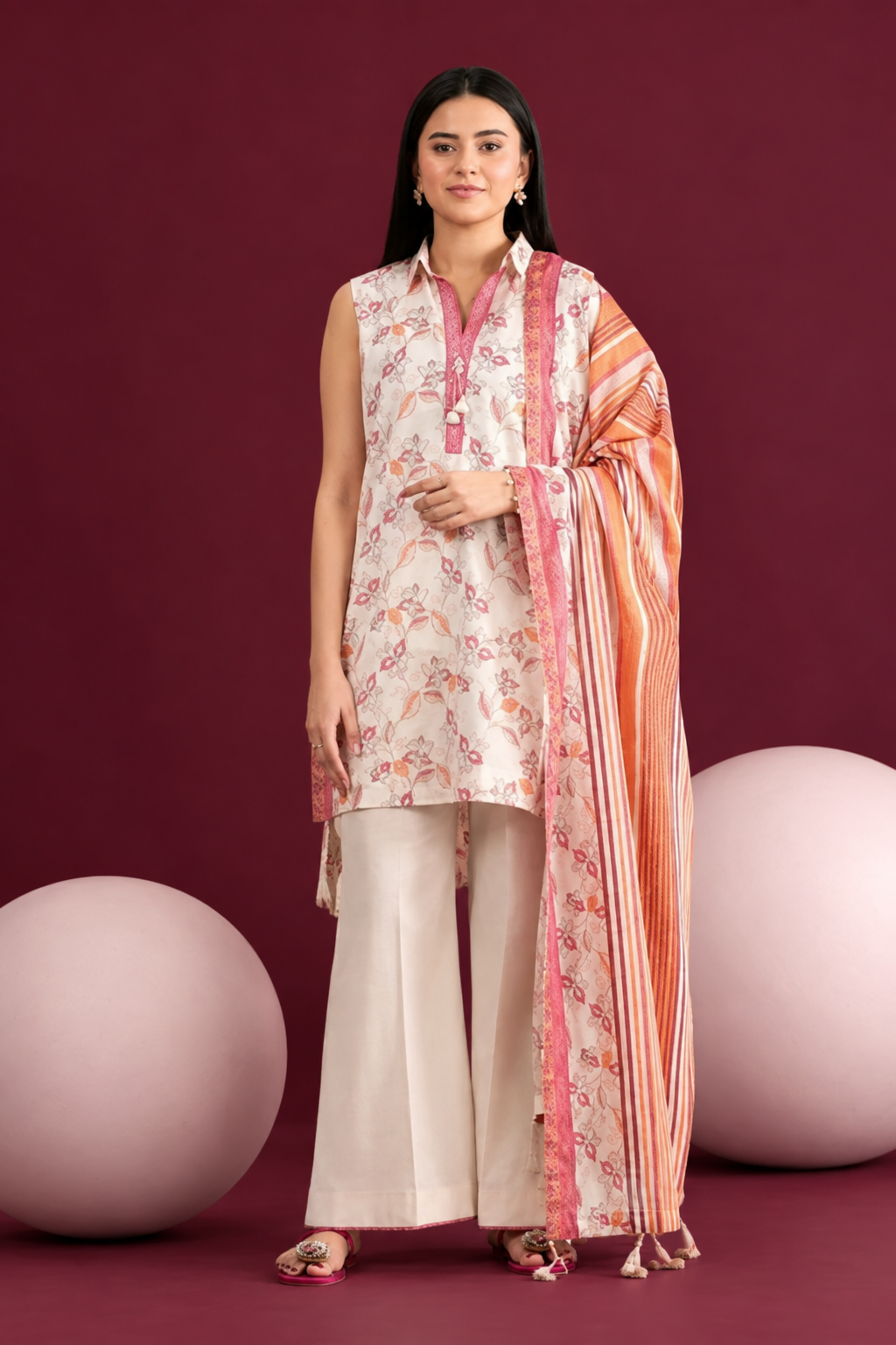 Nishat 3 Piece Unstitched - Printed Loose Fabric Lawn