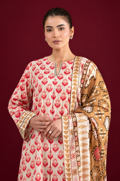Nishat 3 Piece Unstitched - Printed Suit Lawn
