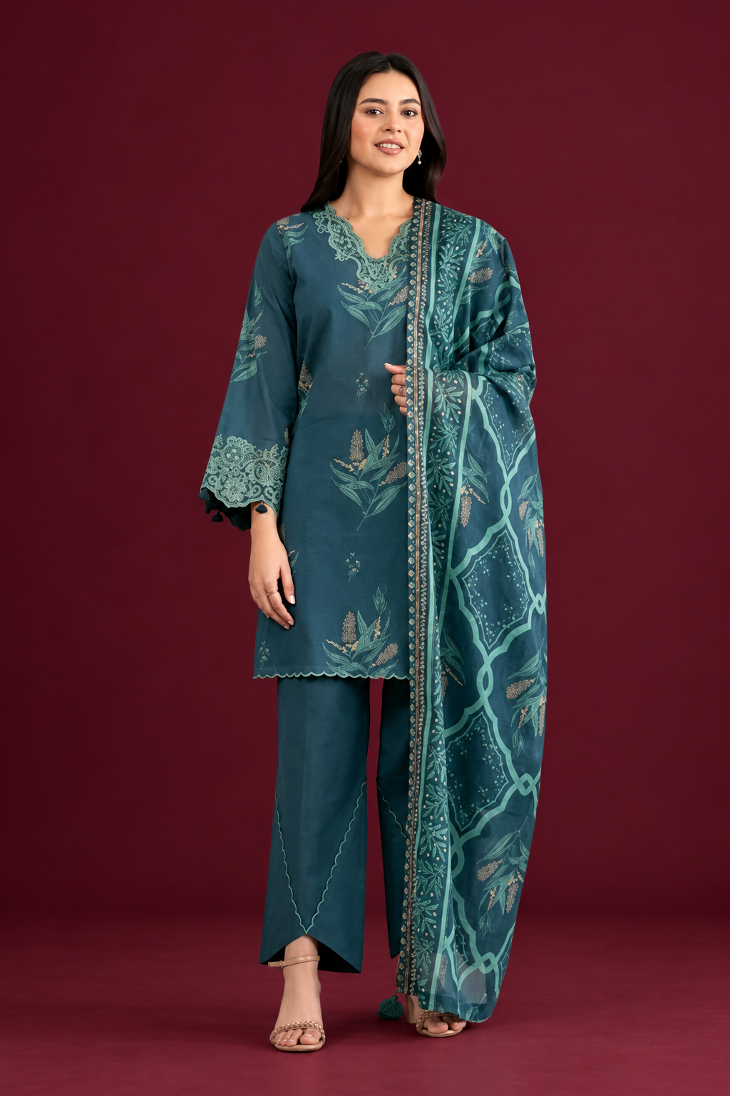 Nishat 3 Piece Unstitched - Digital Printed Suit Lawn