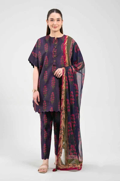 Nishat 3 Piece Unstitched - Digital Printed Suit