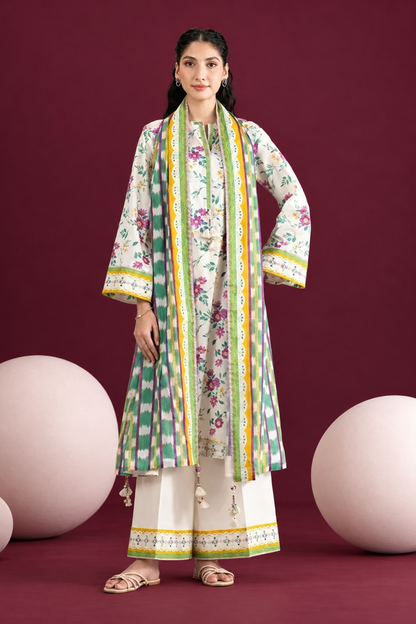 Nishat 3 Piece Unstitched - Printed Loose Fabric Lawn