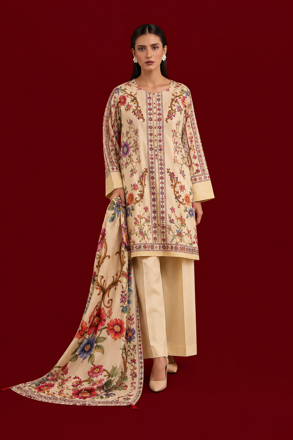 Khaadi 3 Piece Suit Lawn Unstitched