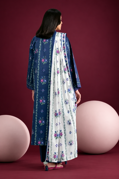 Nishat 3 Piece Unstitched Lawn - Printed Loose Fabric