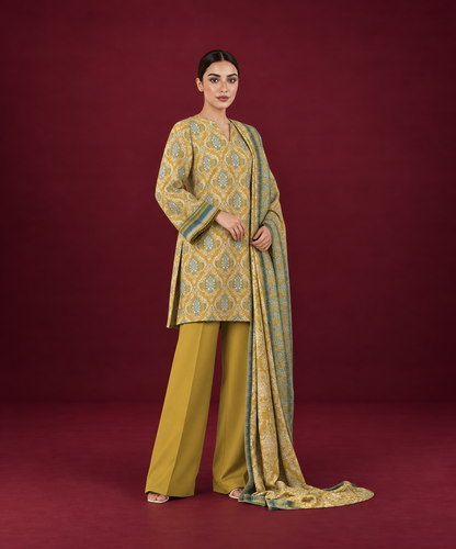 Sapphire 3 PIECE Unstitched - PRINTED LINEN SUIT