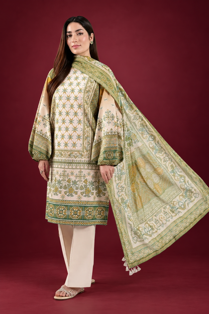 Nishat 3 Piece Unstitched Lawn - Digital Printed Suit