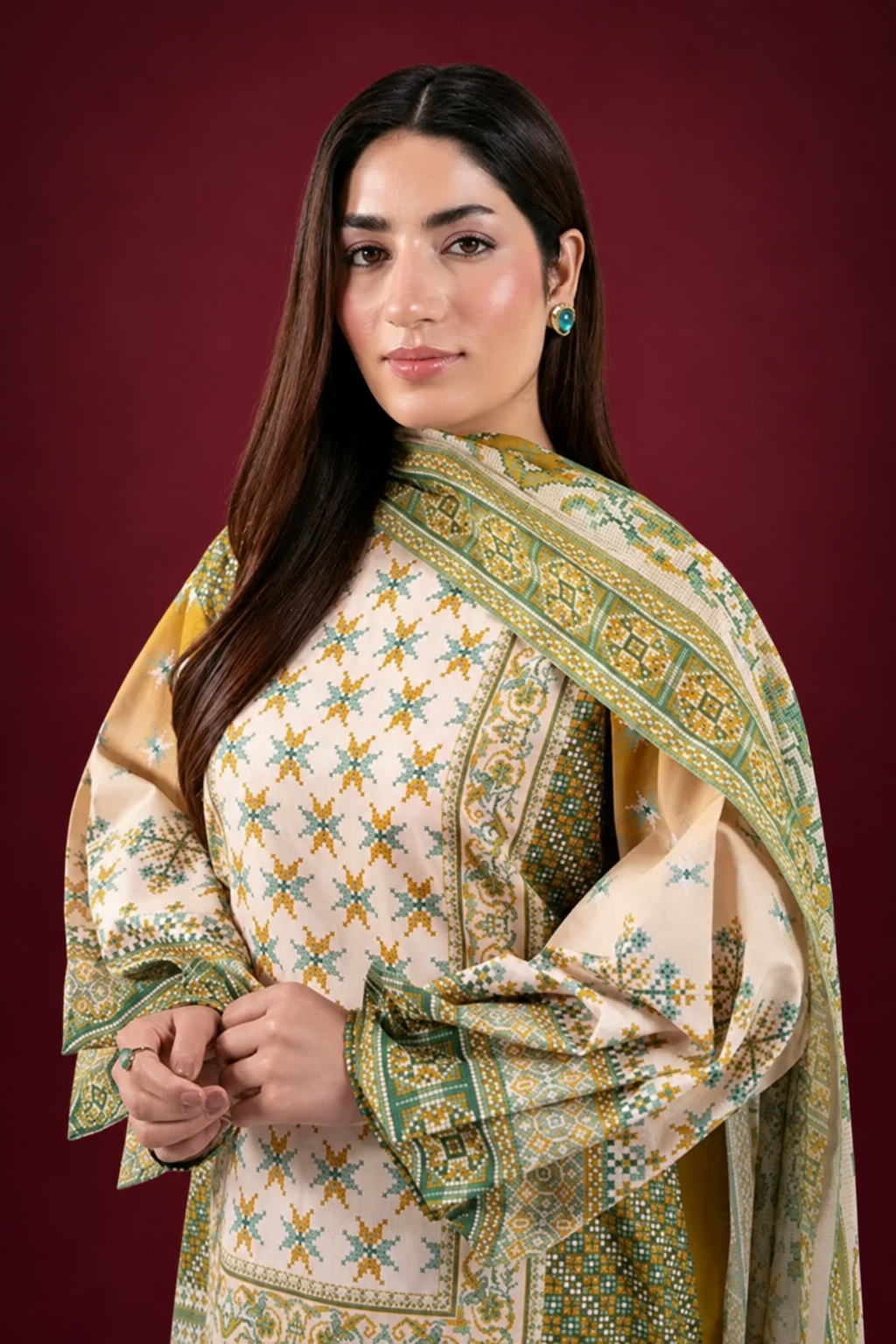 Nishat 3 Piece Unstitched Lawn - Digital Printed Suit