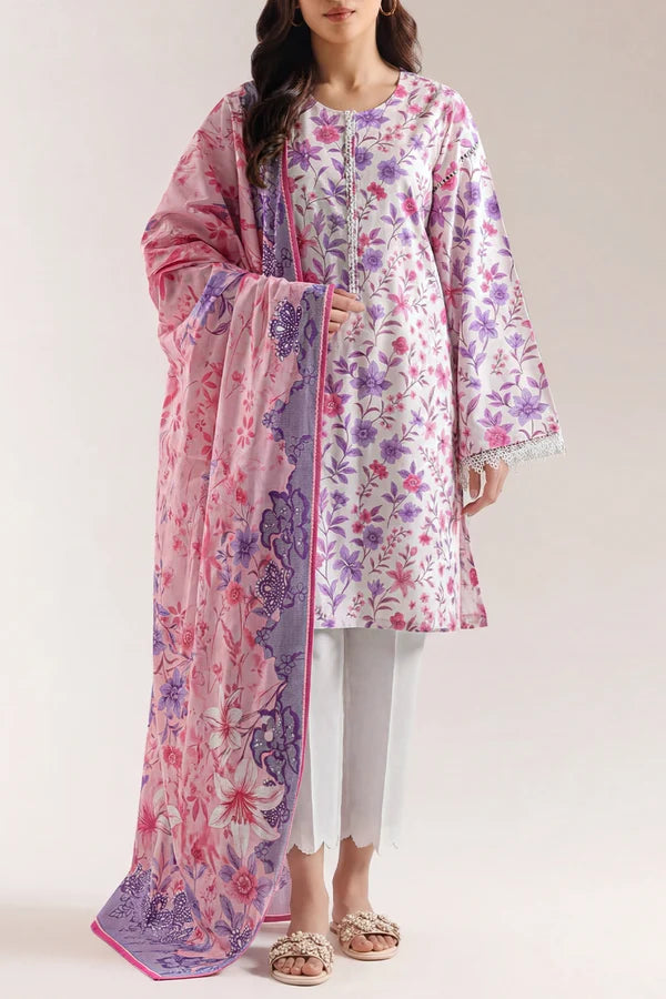 Unstitched Printed Warm Cotton 3 Piece