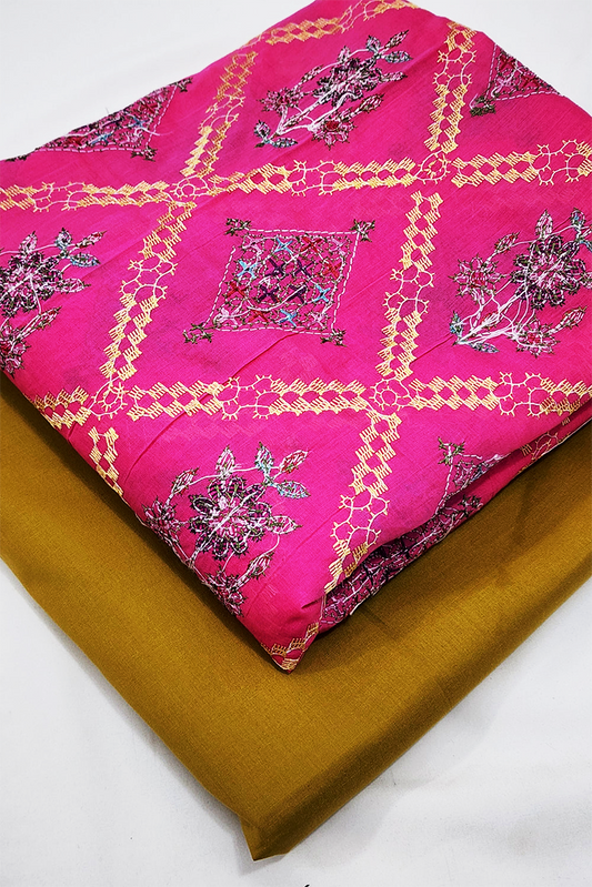 Designer Unstitched Embroidered ST Lawn 2pc