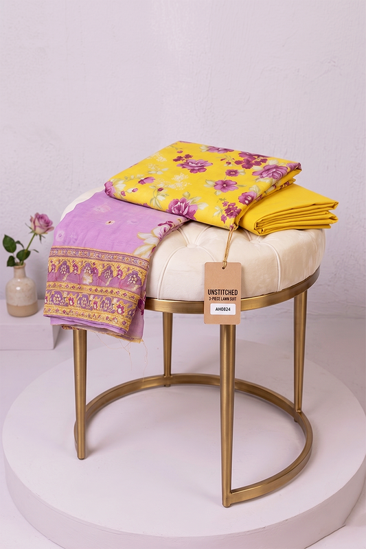Nishat Unstitched Embroidered Lawn 3pc