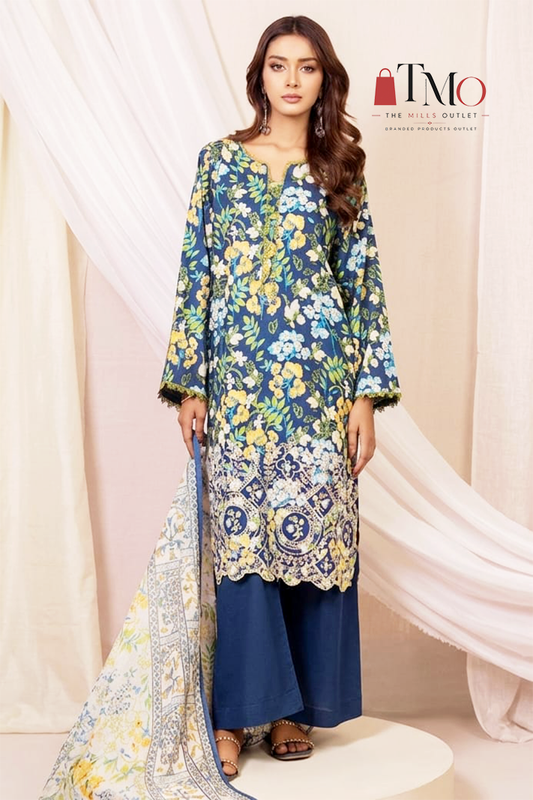 Nishat- vol-1 Unstitched Embroidered Lawn 3pc