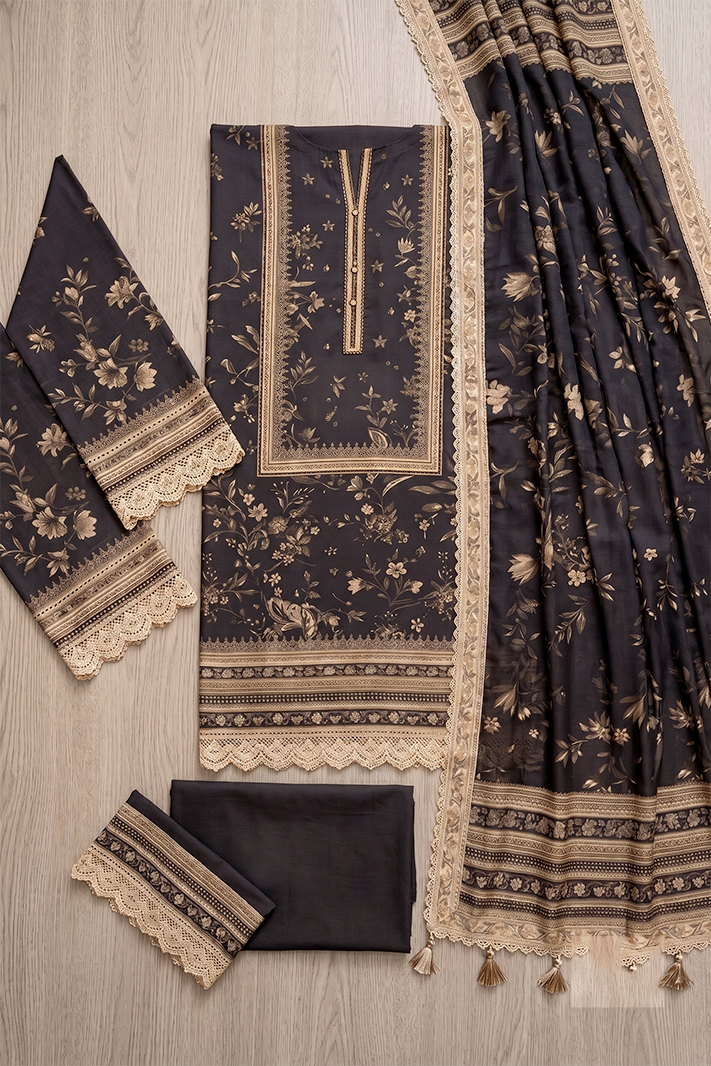 Soha Afreen Unstitched Printed Lawn 3pc